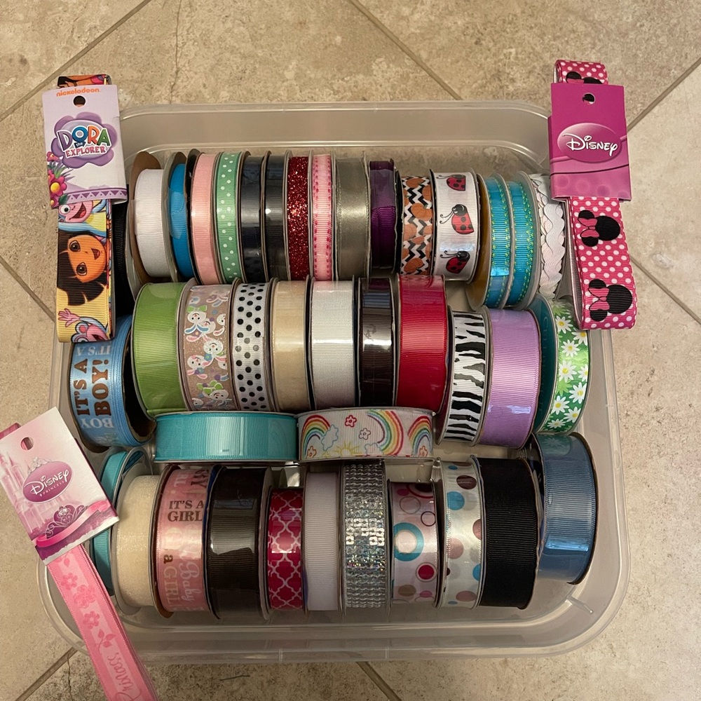 Ribbon - 1/4”, 3/8”, 7:8” (box not included)